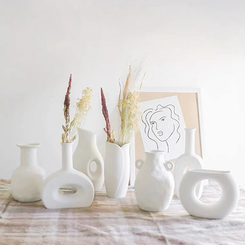 Ceramic Fired Vases,Hydroponic Dried Flower Utensils,Ornaments,Home Living Room Tables,Decorative Vases,Shaped Ceramic Vases