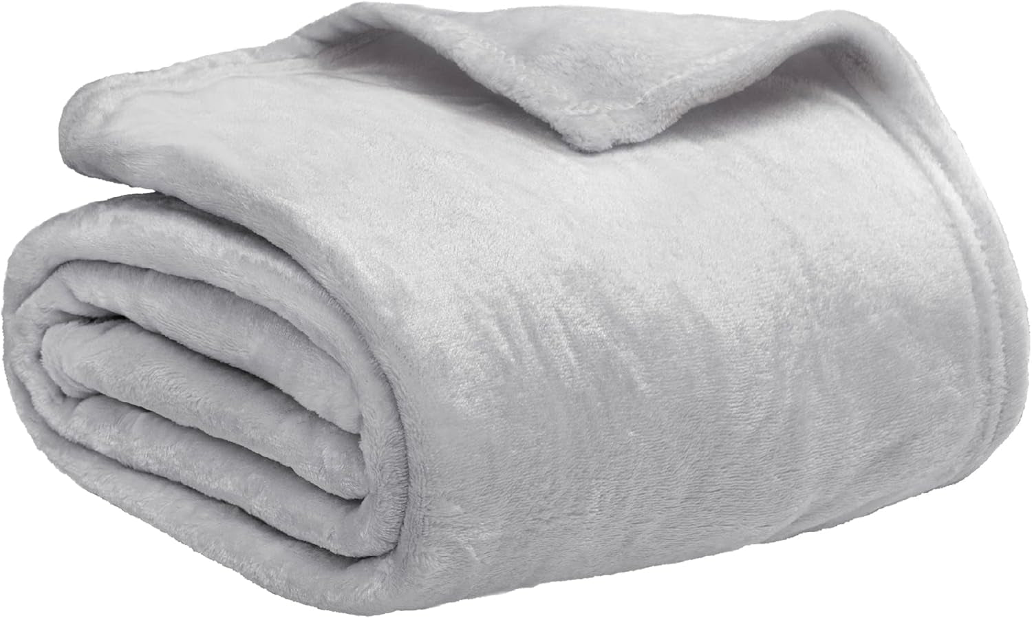 Light Grey Fleece Throw Blanket for Couch, Silver Super Soft Fuzzy Flannel Throw for Sofa, Luxury Plush Microfiber Bed Blanket, Cozy Home Decorative Velvet Gift Blanket, 50X60